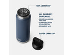 Yeti Rambler 36 oz Water Bottle w/Chug Cap Navy