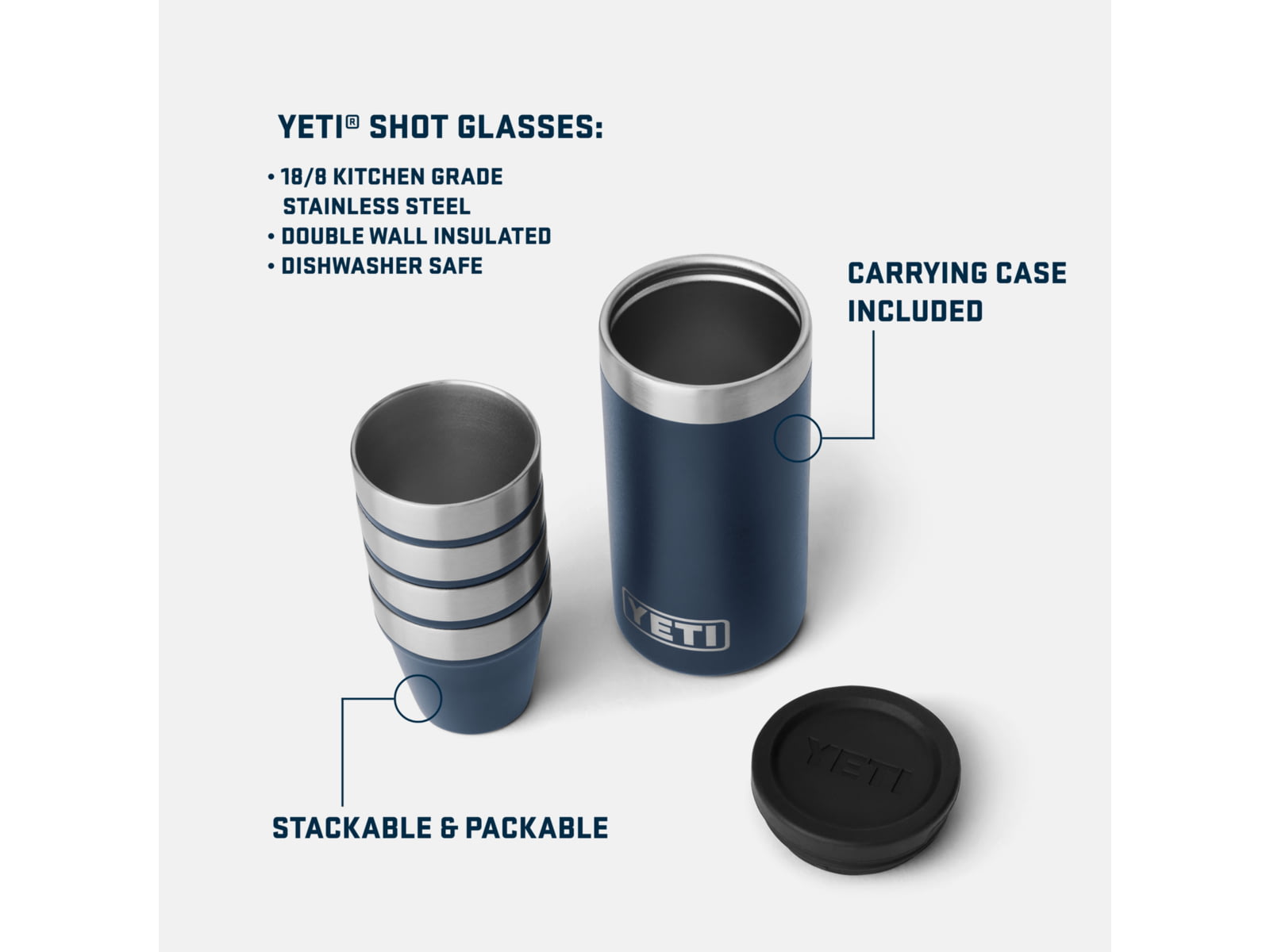 Yeti Shot Glasses and Case