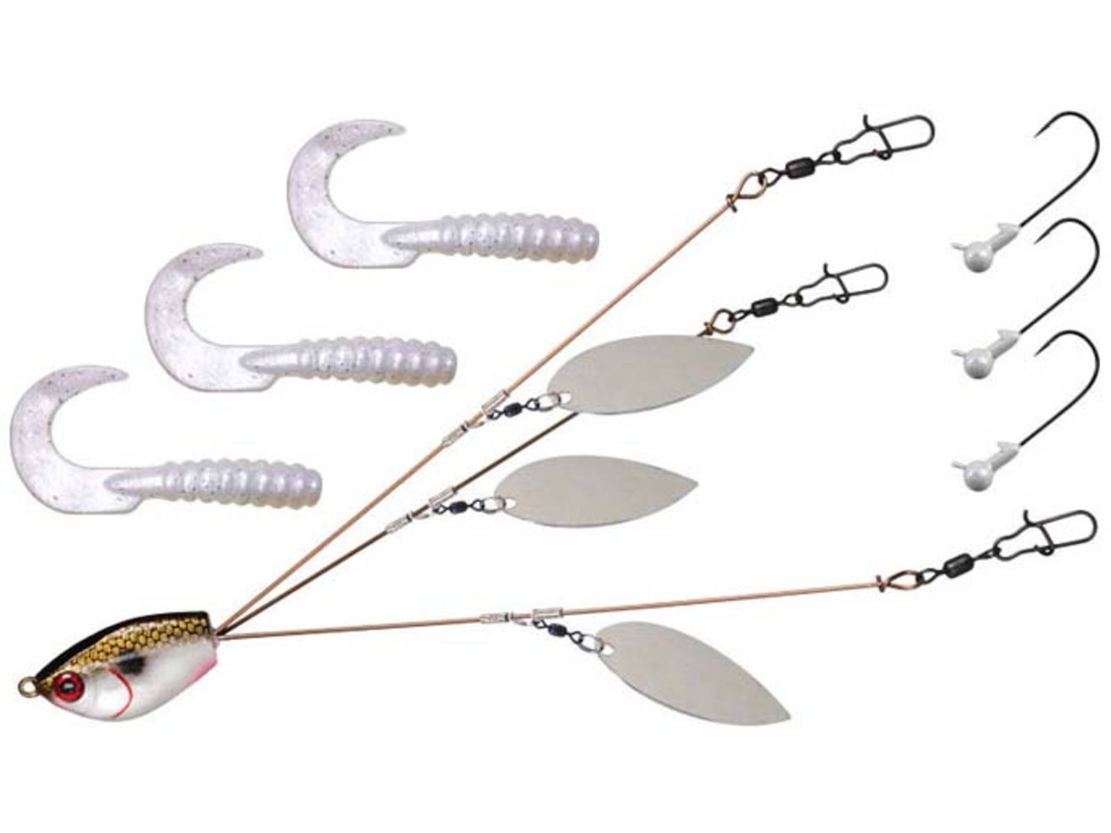 Yum Yumbrella Flash Mob Jr 3 Wire Umbrella Rig Pearl White Willow