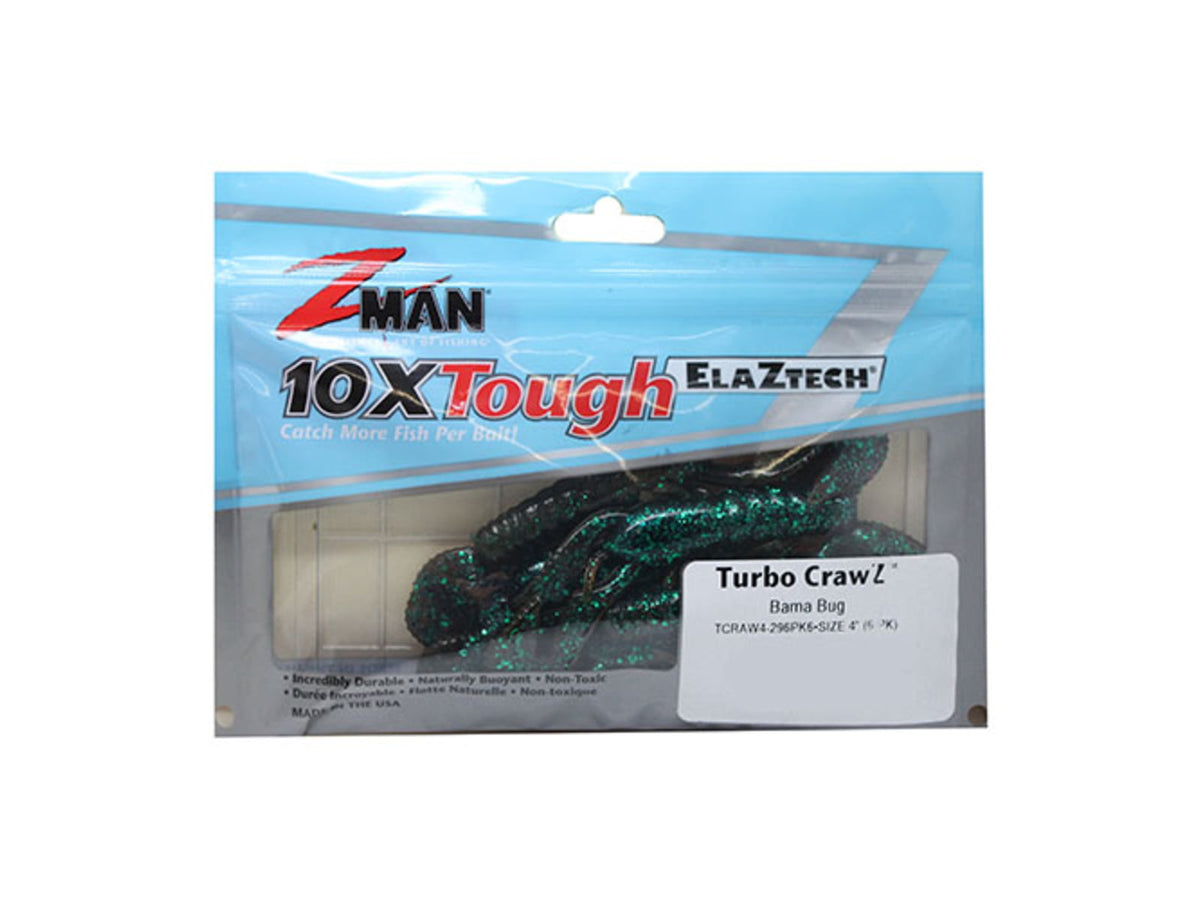 Z-man TURBO CRAWZ 4 BAMA BUG6PK TCRAW4-296PK6