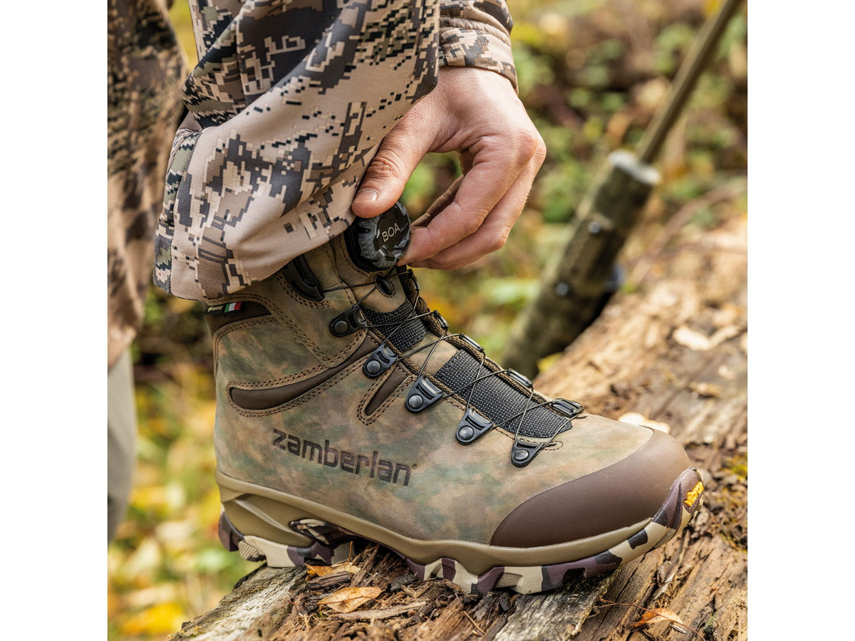 Zamberlan Lynx Mid GTX RR Boa Hiking Shoes - Men's PFAS-Free Camo 9
