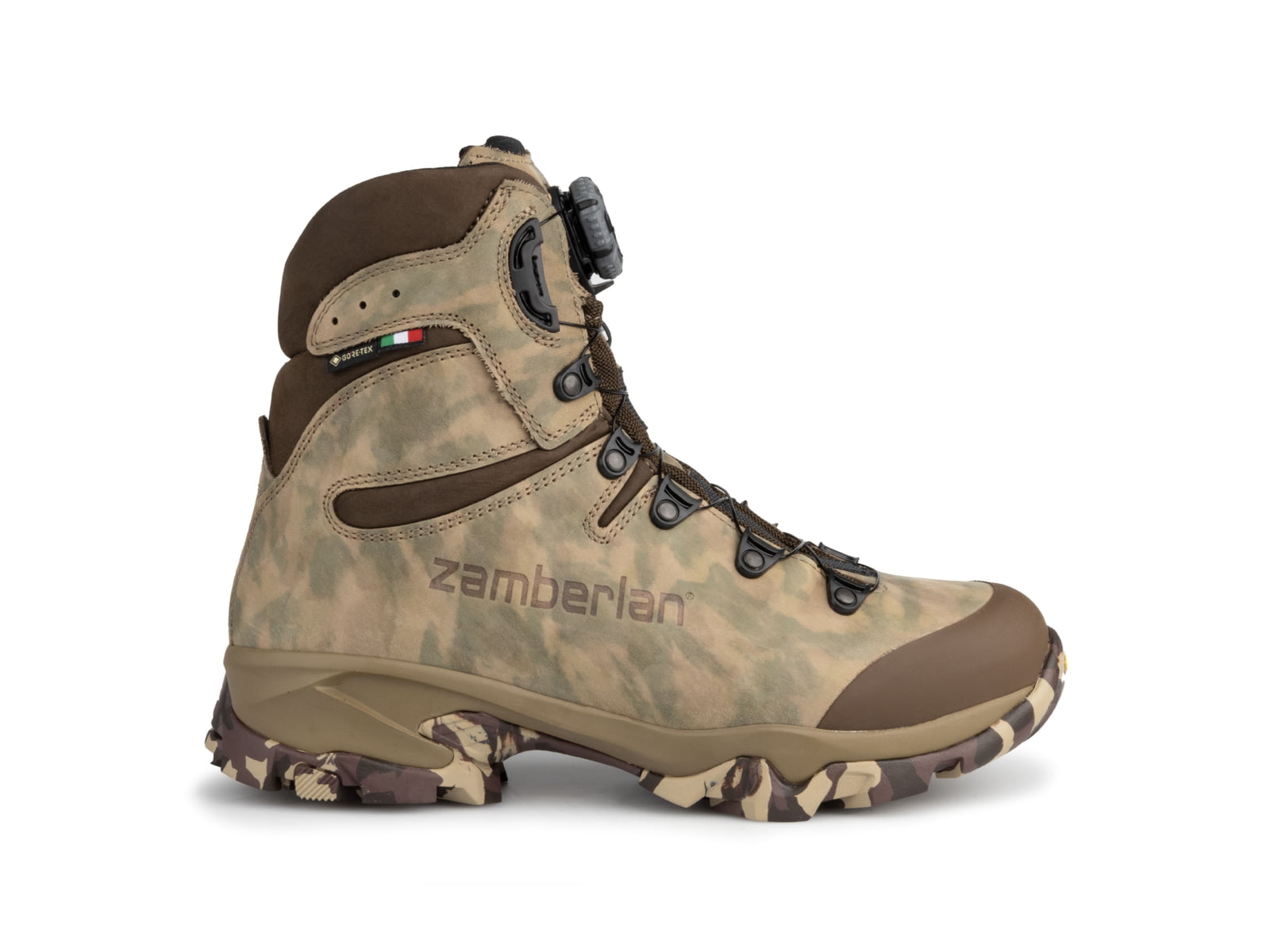Zamberlan Lynx Mid GTX RR Boa WL Hiking Shoes - Men's PFAS-Free Camo 9/Wide