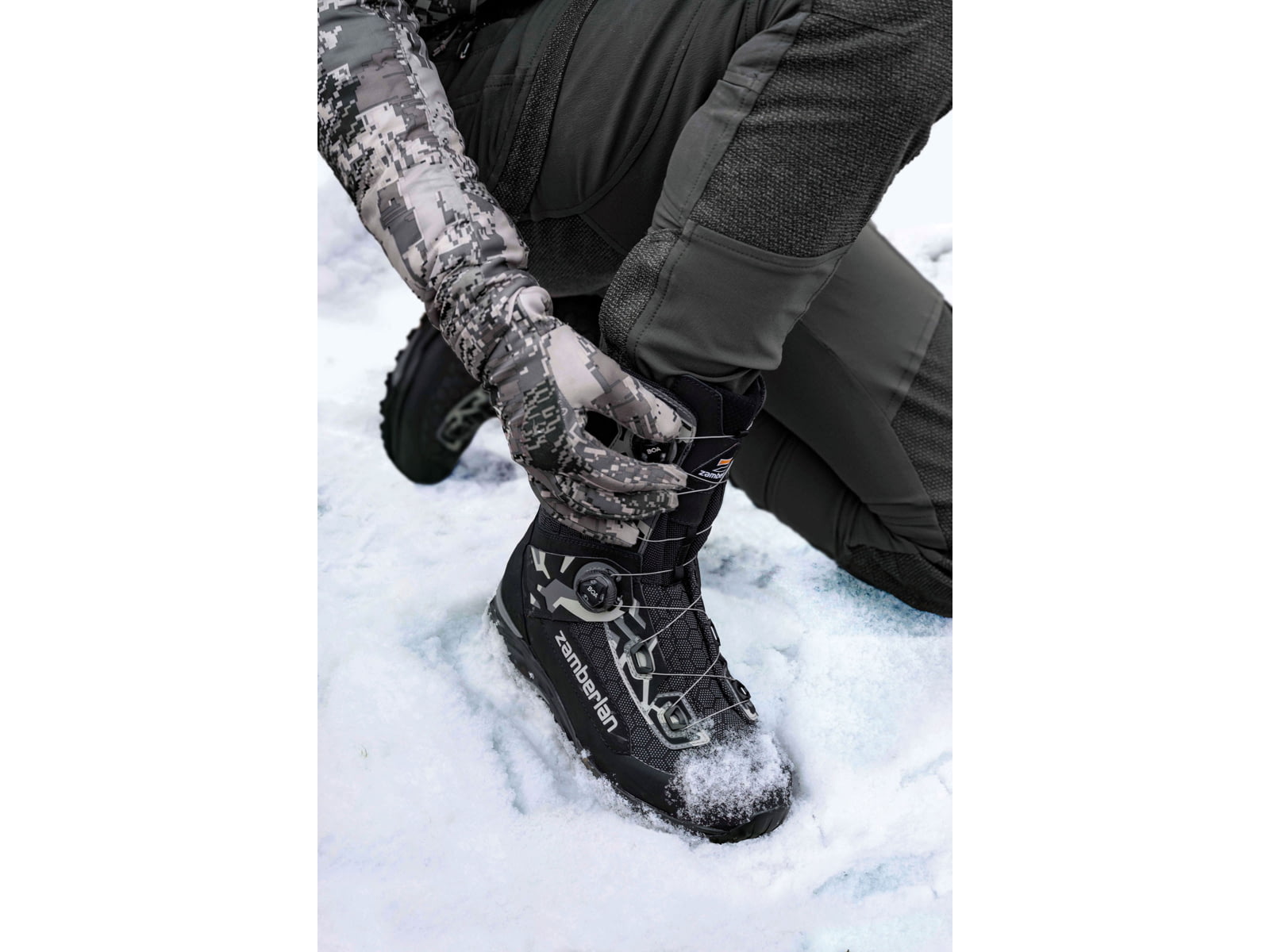 Zamberlan Ull GTX RR WL PL Boa Hiking Shoes - Men's PFAS-Free Black/Grey 9