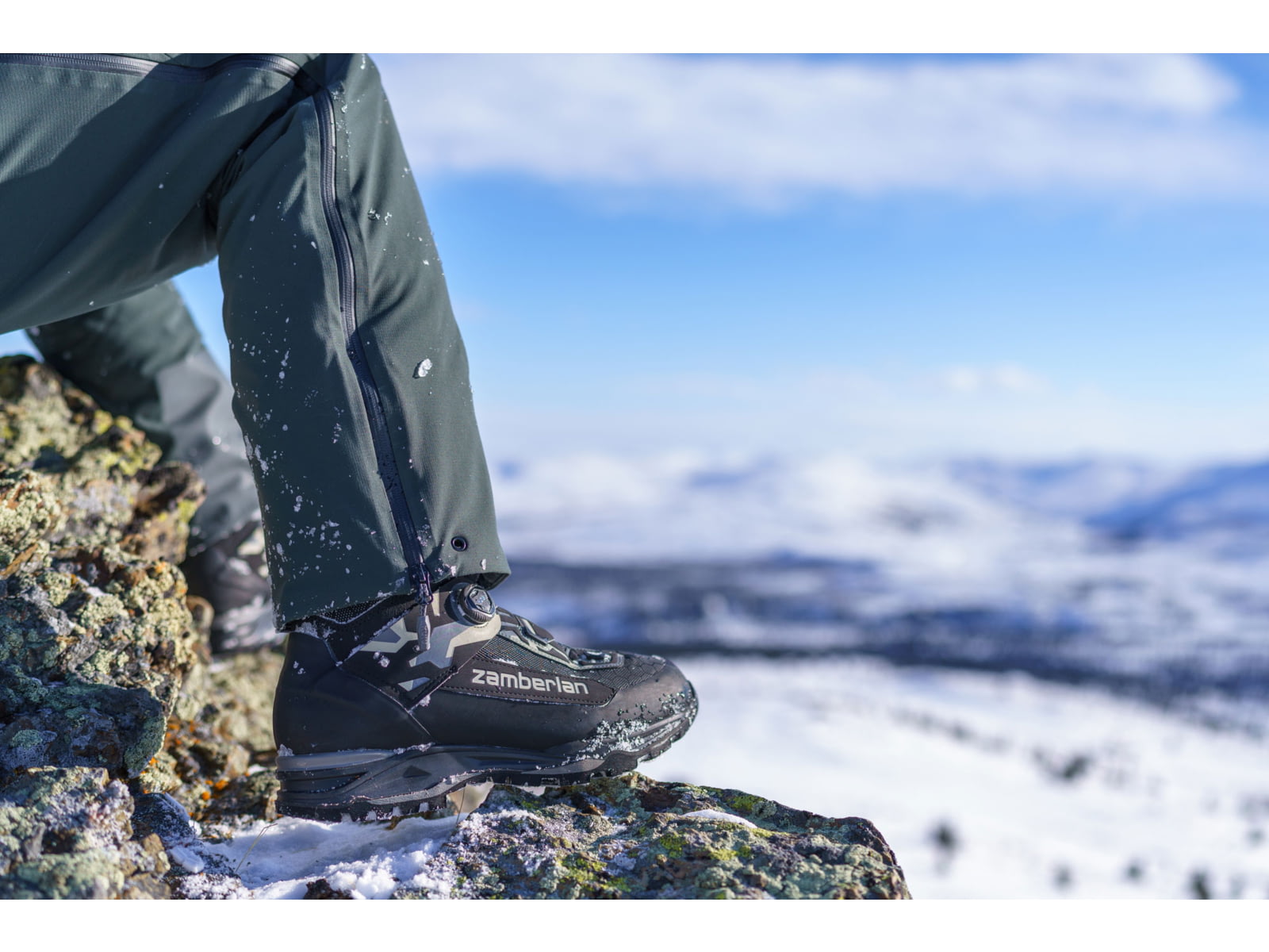 Zamberlan Ull GTX RR WL PL Boa Hiking Shoes - Men's PFAS-Free Black/Grey 9