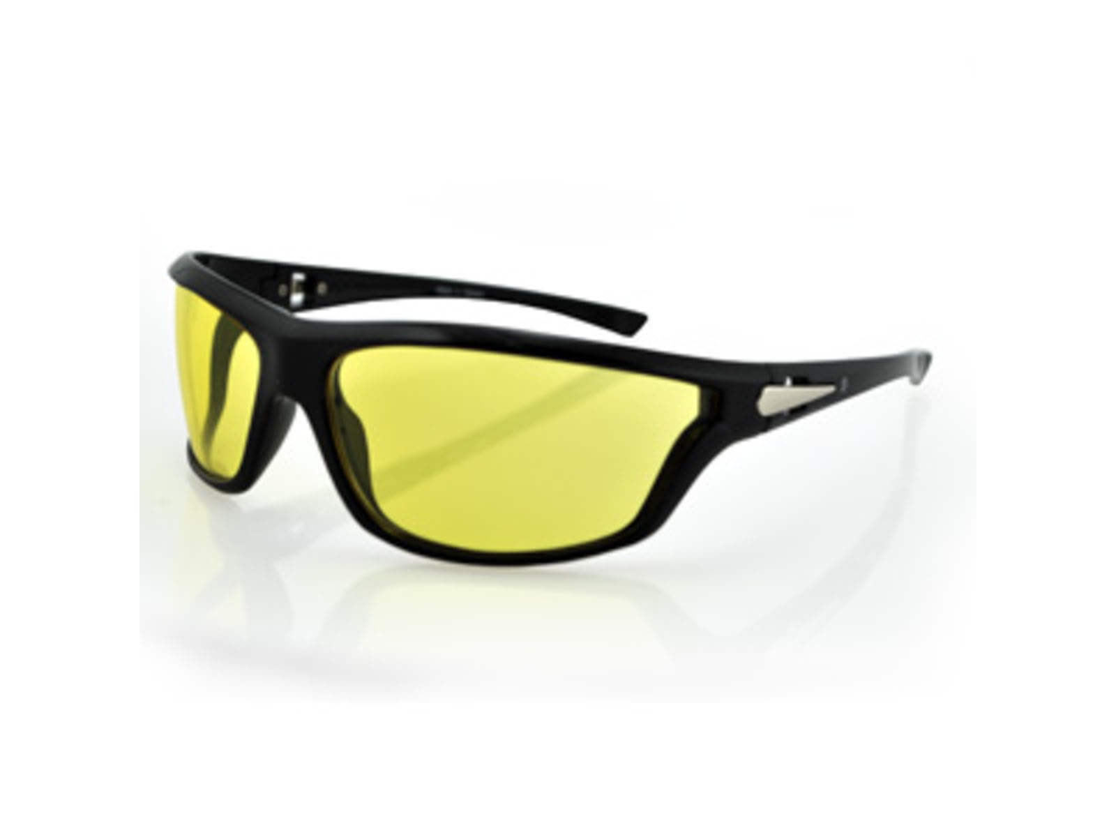 Zan Headgear Florida Sunglass Shiny Black Frame Yellow Lenses EZFL01Y