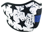 Zan Headgear Half Mask Neoprene Thin Blue Line Half Mask WNFM171H