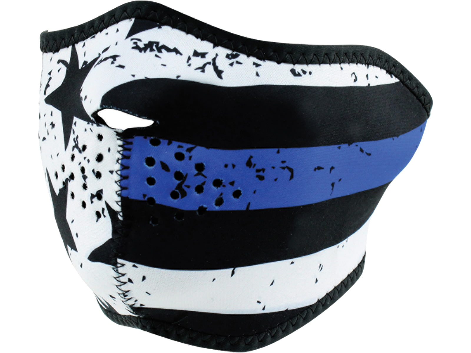 Zan Headgear Half Mask Neoprene Thin Blue Line Half Mask WNFM171H