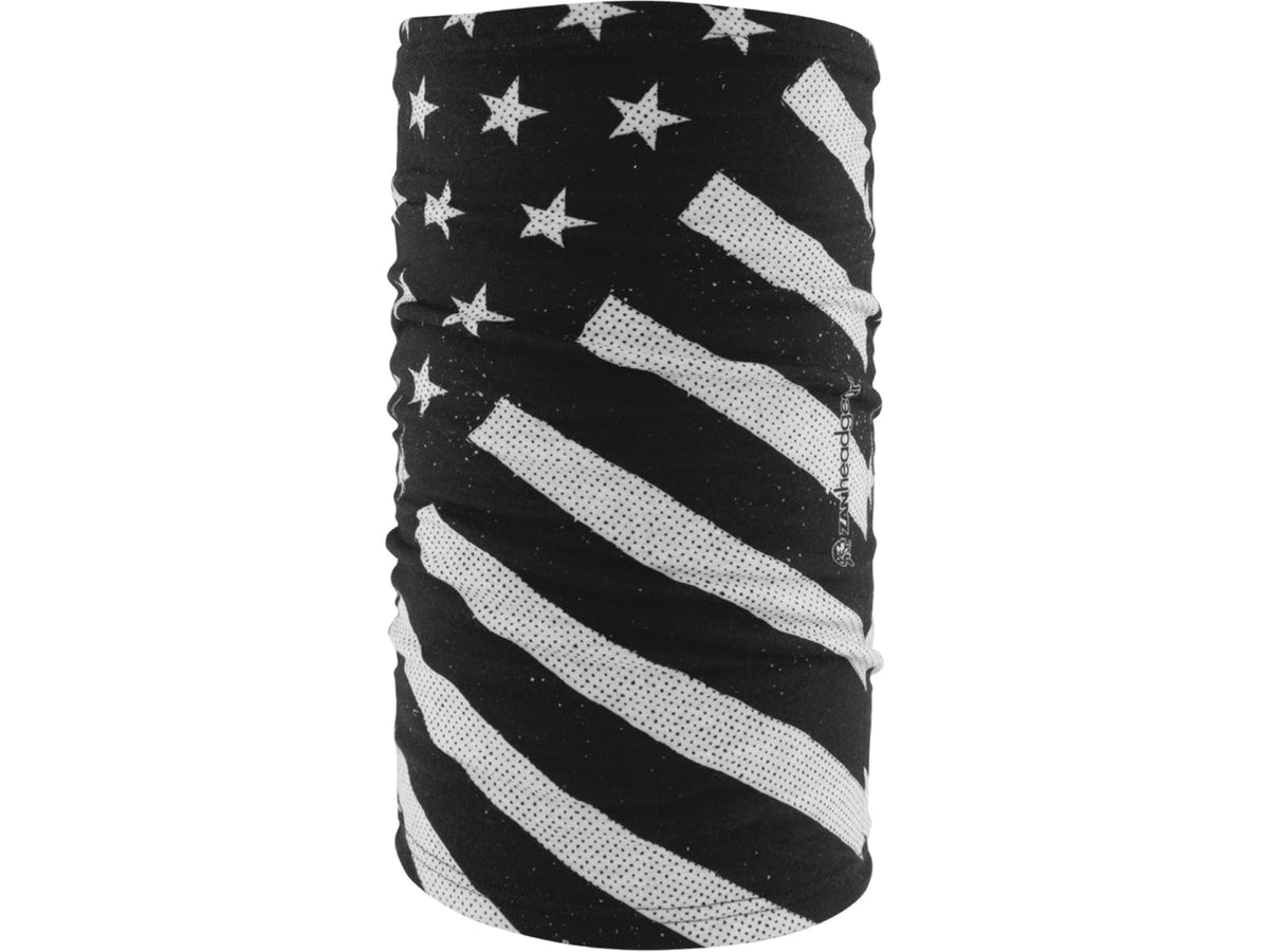 Zan Headgear Motley Tube and Trade Black and White Flag TF091