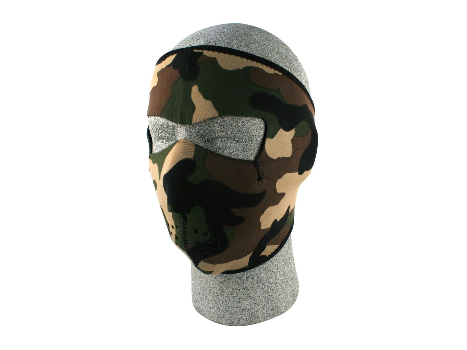Zan Headgear Full Mask Neoprene Woodland Camo WNFM118