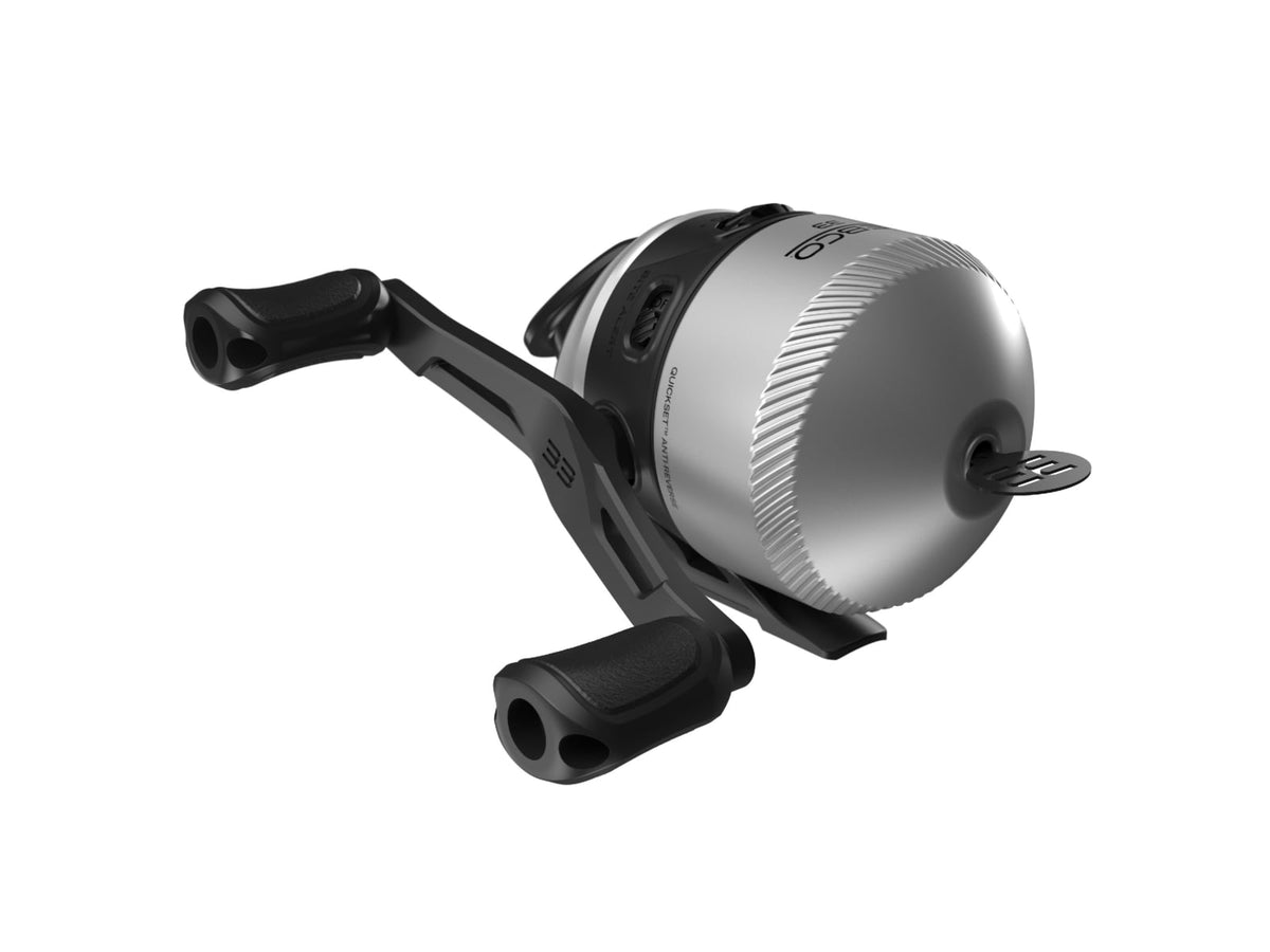 Zebco 33 Dock Spincast Reel and Rod Combo 42in 1-PC Z-Glass Rod w/ EVA Handle QuickSet Anti-Reverse Reel w/ Bite Alert Silver 33DOCK421MLB.NS4