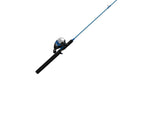 Zebco 33 Salt Fisher Spincast Reel and Rod Combo 6ft 6in 2-PC Telescopic Rod Medium-Heavy SZ 30 Reel 3.6-1 Ratio 4-PC Strike King Tackle Kit Blue