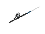 Zebco 606 Salt Fisher Spincast Reel and Rod Combo 7ft 2-PC Telescopic Rod Med-Heavy Mod-Fast SZ 60 Reel 19-PC Eagle Claw Tackle Kit RH Retrieve Blue
