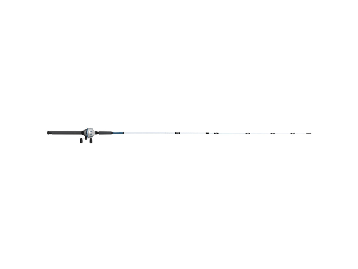 Zebco 606 Salt Fisher Spincast Reel and Rod Combo 7ft 2-PC Telescopic Rod Med-Heavy Mod-Fast SZ 60 Reel 19-PC Eagle Claw Tackle Kit RH Retrieve Blue