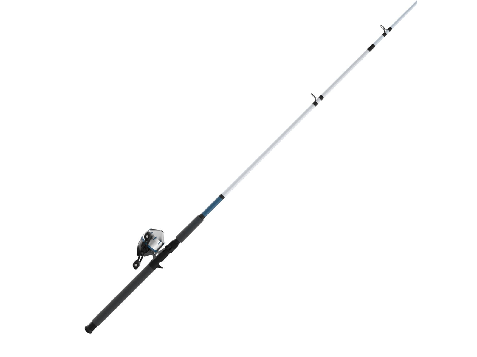 Zebco 606 Salt Fisher Spincast Reel and Rod Combo 7ft 2-PC Telescopic Rod Med-Heavy Mod-Fast SZ 60 Reel 19-PC Eagle Claw Tackle Kit RH Retrieve Blue