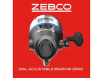 Zebco 808 Saltfisher Spincast Reel SZ 80 Reel Changeable Righ/Left Retrieve Pre-Spooled w/ 20lb Zebco Fishing Line Stainless Steel Ball Bearing Drive