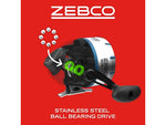 Zebco 808 Saltfisher Spincast Reel SZ 80 Reel Changeable Righ/Left Retrieve Pre-Spooled w/ 20lb Zebco Fishing Line Stainless Steel Ball Bearing Drive