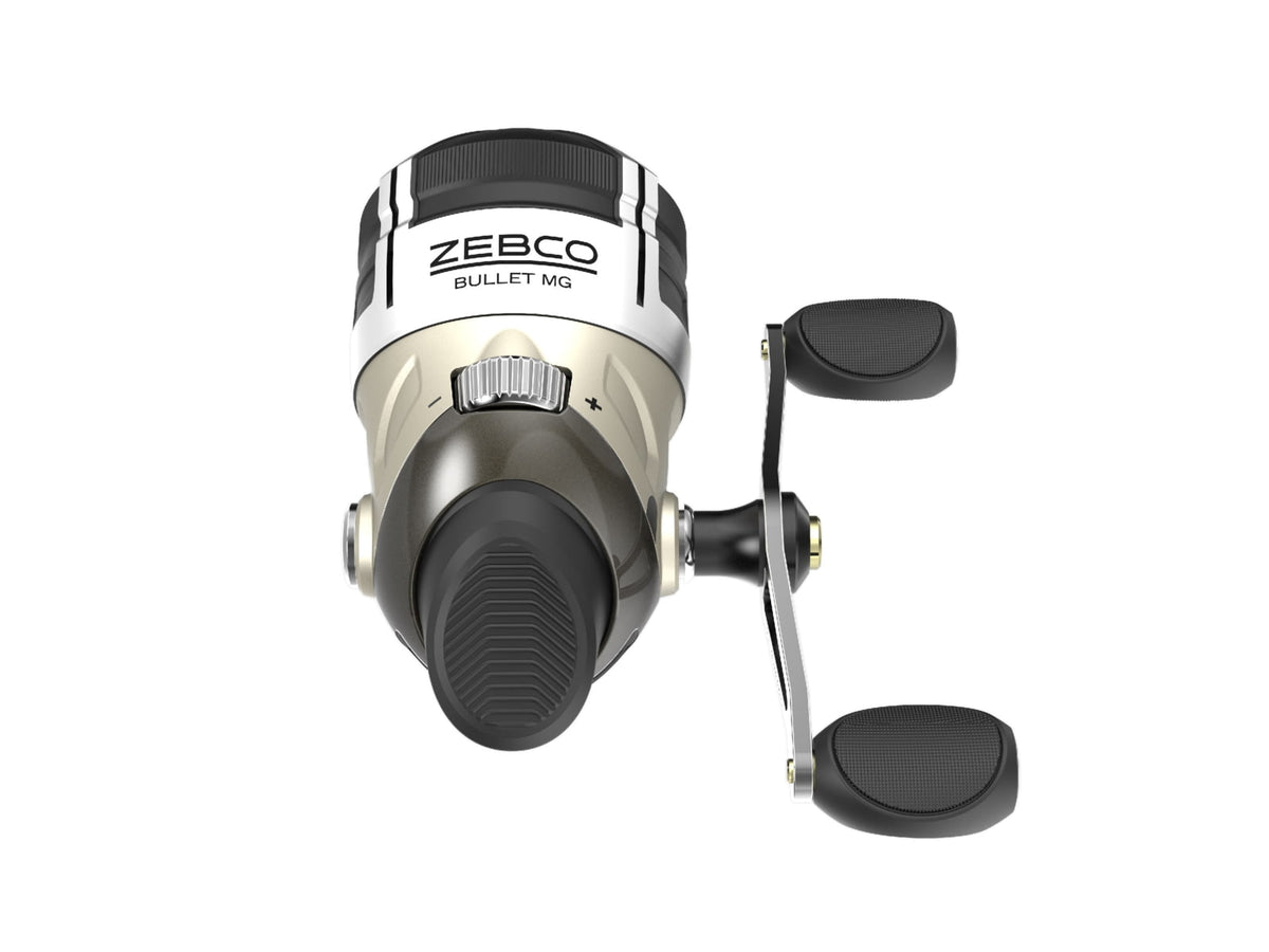 Zebco Bullet MG Spincast Reel SZ 30 Reel Fast 29.6 Inches Per Turn 5.1-1 Ratio Ultra-Lightweight Magnesium Body Pre-spooled w/ 10 lb Zebco Fishing