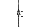 Zebco Bullet Spincast Reel and Rod Combo 6ft 6in 2-PC IM8 Graphite Pole w/ MaxTac Grip Rod Handle Changeable Righ/Left Retrieve Black