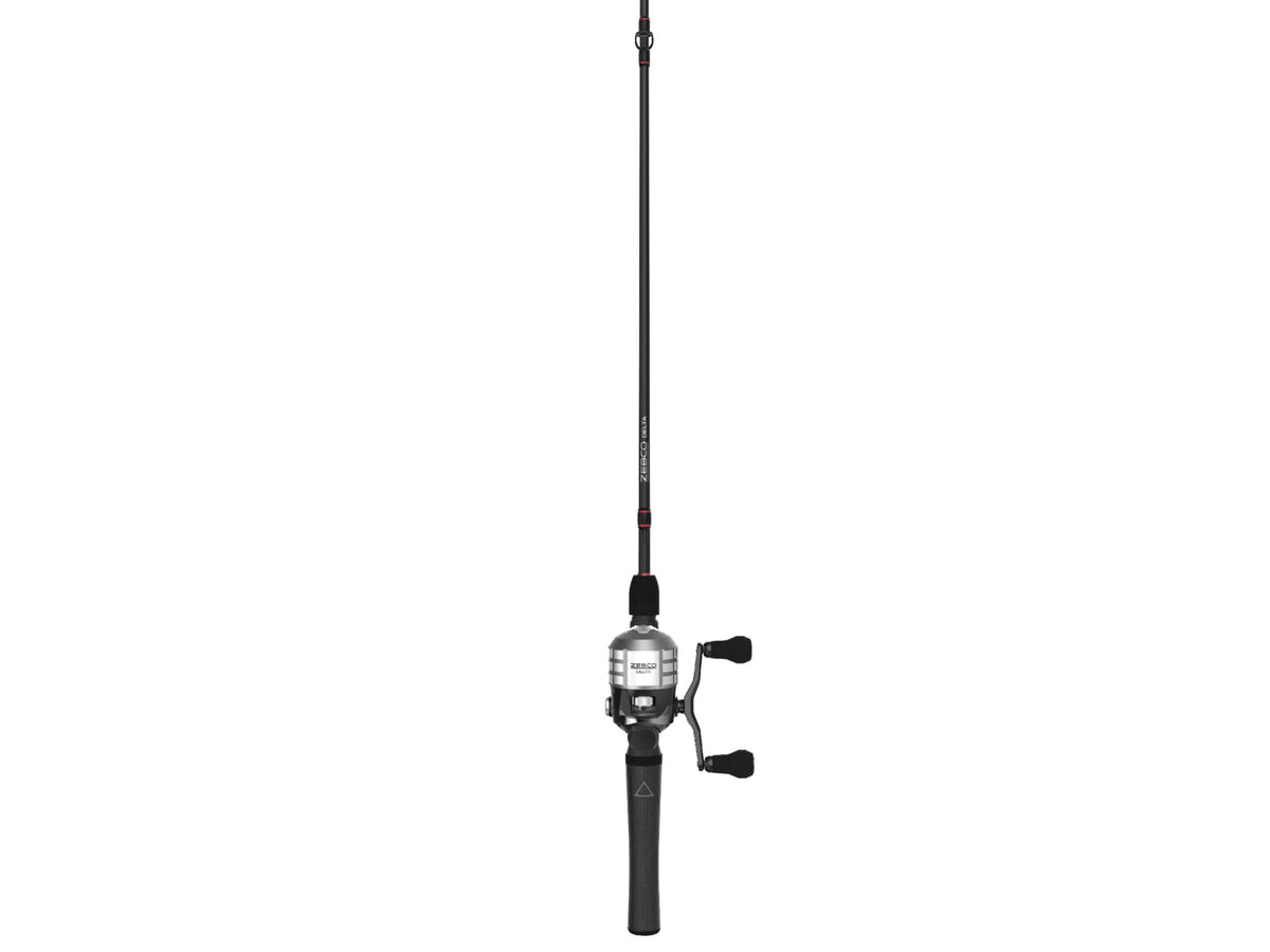 Zebco Delta Spincast Reel and Rod Combo 5ft 6in 2-PC Pole SZ 20 Reel Changeable Righ/Left Retrieve Pre-Spooled w/ 6lb Zebco Fishing Line Cool Gray ZD20562ML.NS3