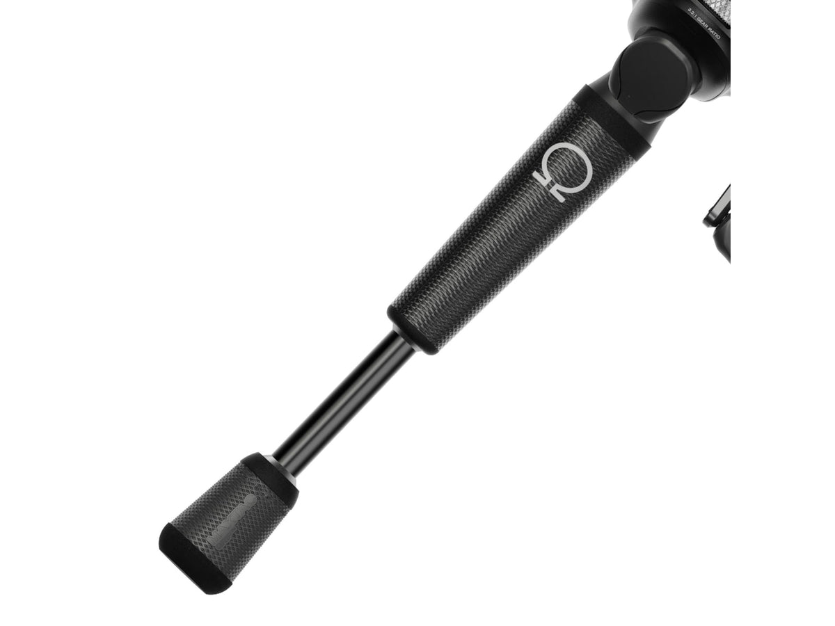 Zebco Omega Pro Spincast Reel and Rod Combo 6ft 2-PC IM6 Graphite Pole Split MaxTac Grip Rod Handle SZ 30 Reel Pre-spooled w/ 10lb Zebco Line Black
