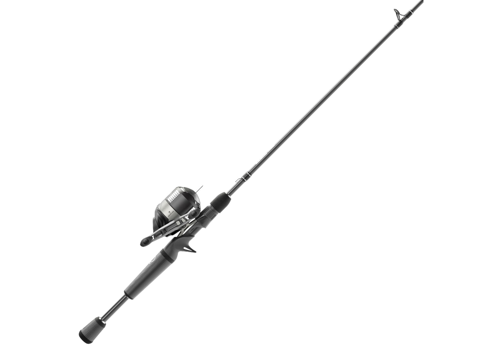 Zebco Omega Pro Spincast Reel and Rod Combo 6ft 2-PC IM6 Graphite Pole Split MaxTac Grip Rod Handle SZ 30 Reel Pre-spooled w/ 10lb Zebco Line Black