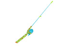 Zebco Youth Scooby Doo Floating Spincast Reel and Rod Combo 29in Fiberglass Rod Light Moderate SZ 20 Reel RH Retrieve Pre-Spooled w/ 6lb Line Green