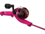 Zebco Kids Splash Floating Spincast Reel and Rod Combo 29in 1-PC Pole SZ 20 Reel RH Retrieve Pre-Spooled w/ 6lb Cajun Line Pink