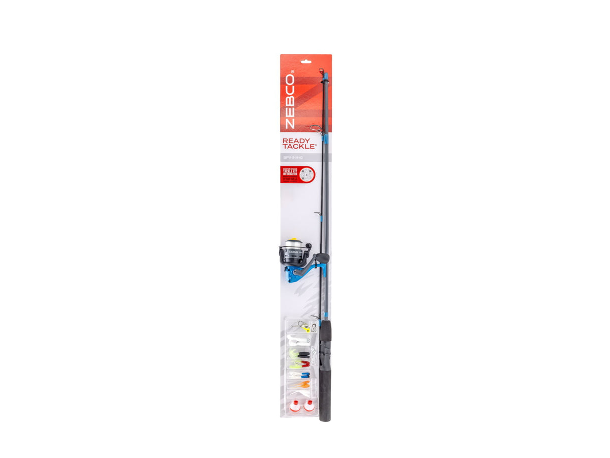 Zebco Ready Tackle 5 ft 6 in Spinning Combo w/All-Purpose Tackle 2 Piece Medium Light 21-43830