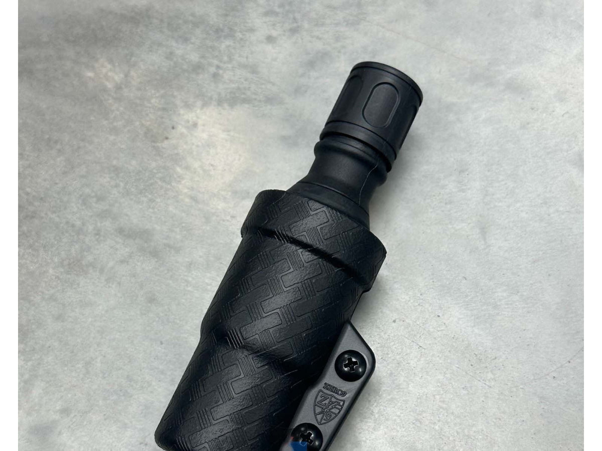 Zero9 Flashlight Case Holster Bezel Down 2 Tek-Lok Basketweave Z9-4025-BW-TEK