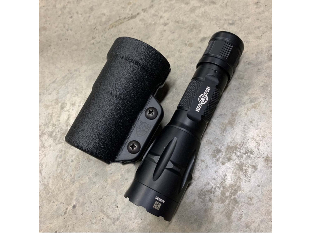 Zero9 Flashlight Case Holster Bezel Down 1 Tek-Lok Plain Black Z9-4033-BLK-TEK