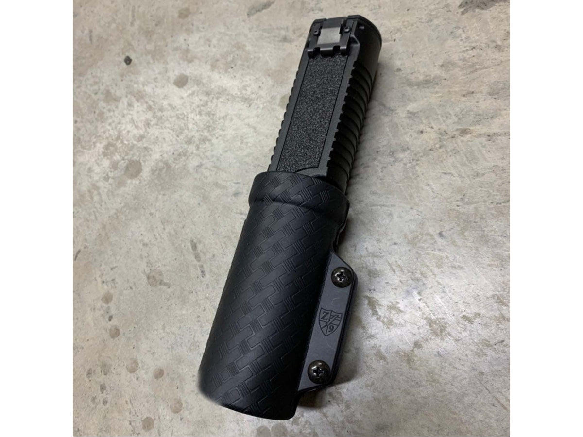 Zero9 Flashlight Case Holster Bezel Up 1 Molle Loks Plain Black Z9-4044-BLK-MLK