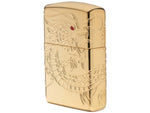 Zippo Chinese Dragon Lighter High Polish Gold Plate 29265