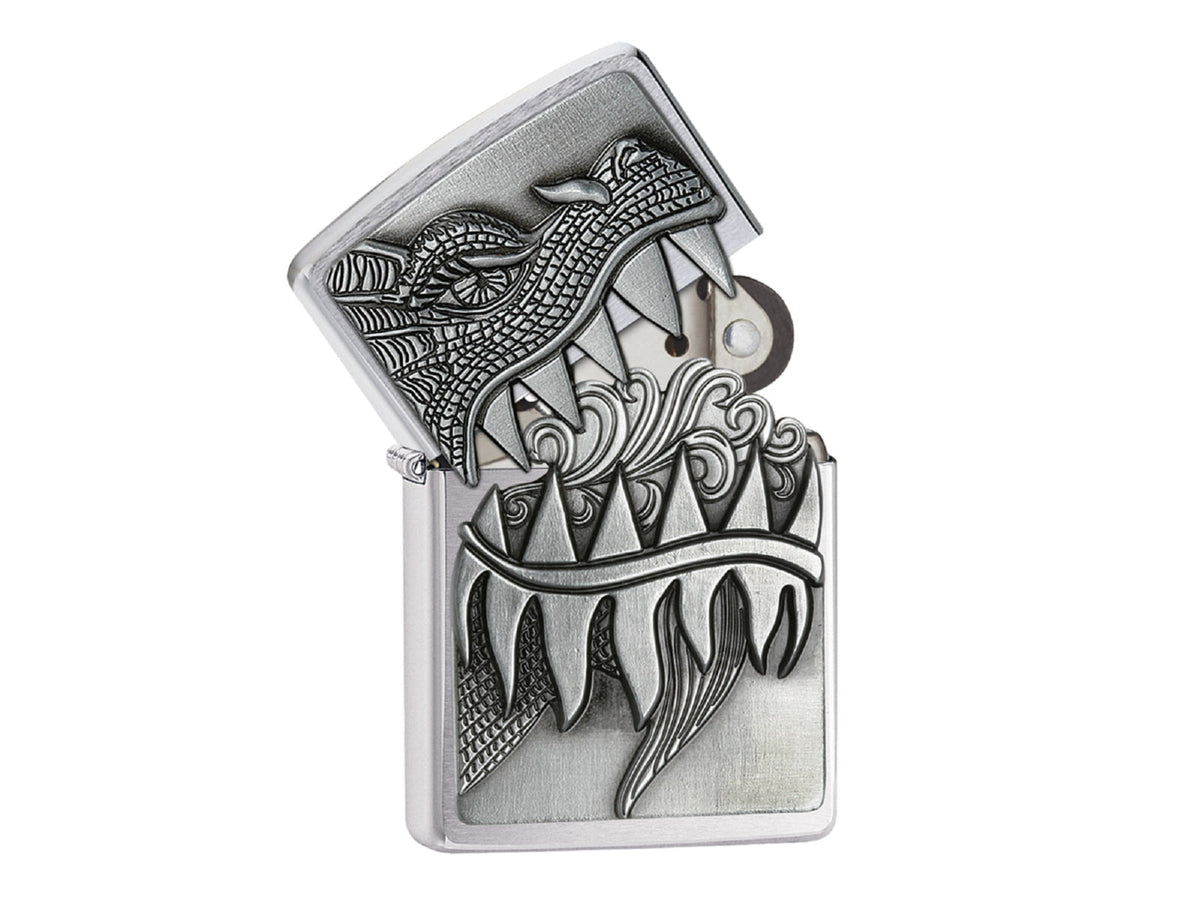 Zippo Classic Lighter with Flaming Dragon Design 28969