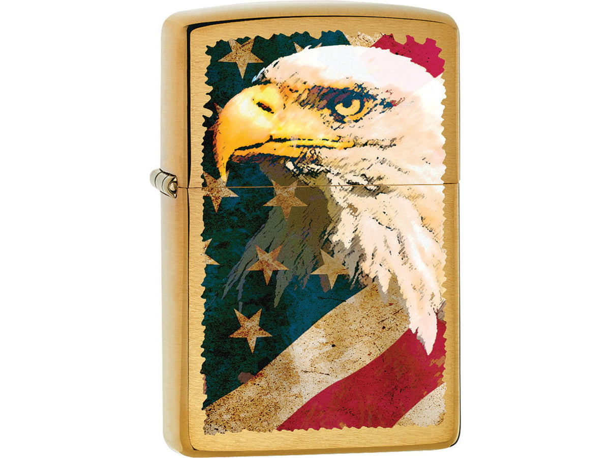 Zippo Eagle Flag Lighter 1.44" x 2.25" 204B-077563