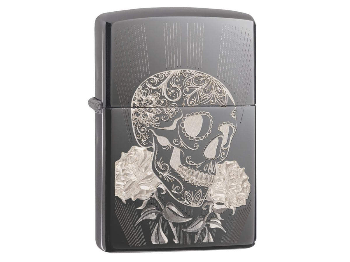Zippo Fancy Skull Design Pocket Lighter 29883