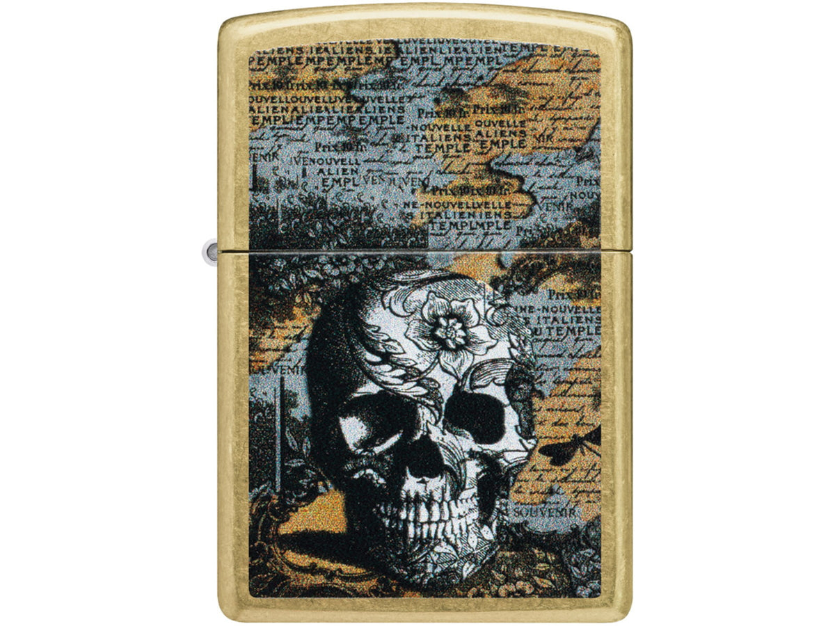 Zippo Floral Skull Lighter ZO26913
