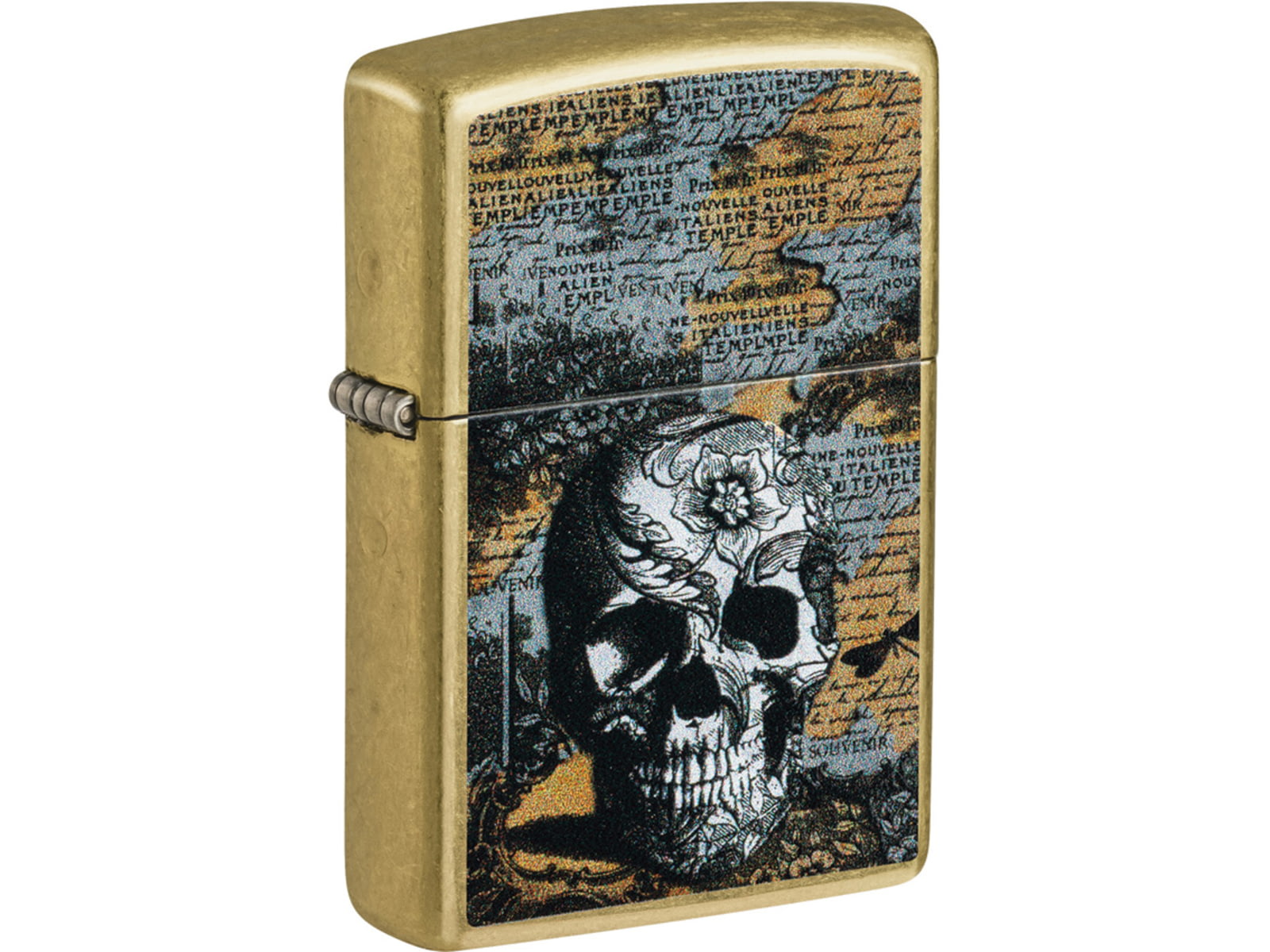 Zippo Floral Skull Lighter ZO26913
