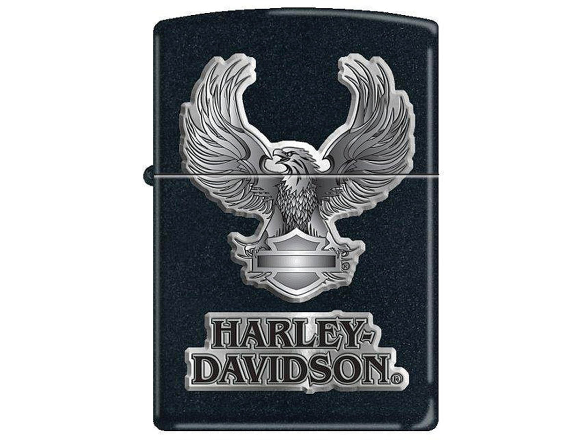 Zippo Harley Eagle Lighter Black Matte 1.44in x 2.25in ZP12845