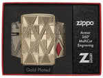 Zippo Luxury Diamond Design Lighter w/ Box 29671