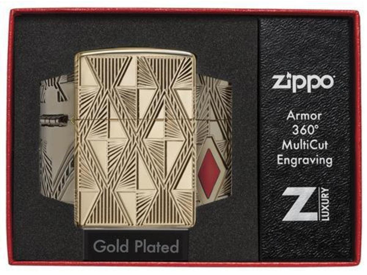 Zippo Luxury Diamond Design Lighter w/ Box 29671