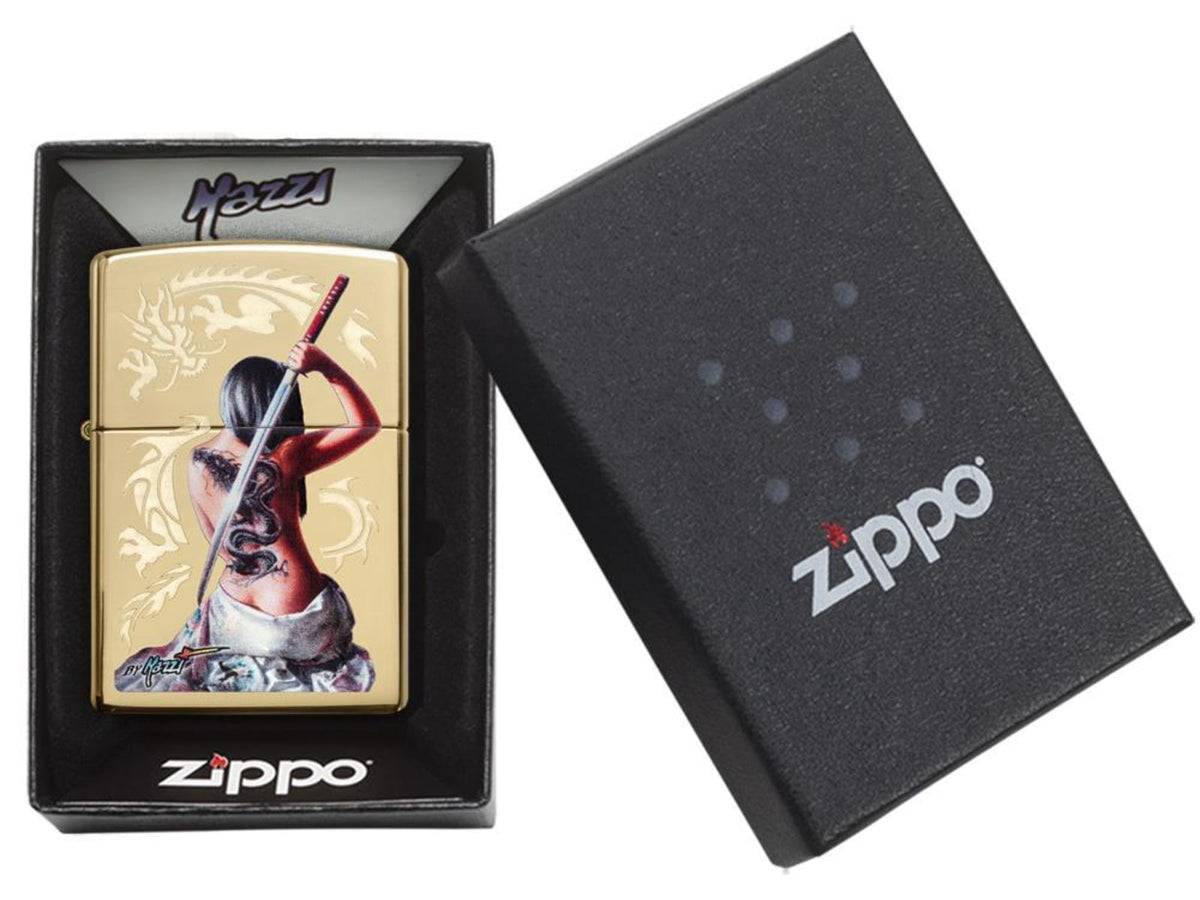 Zippo Mazzi Dragon Girl Lighter w/ Box 29668