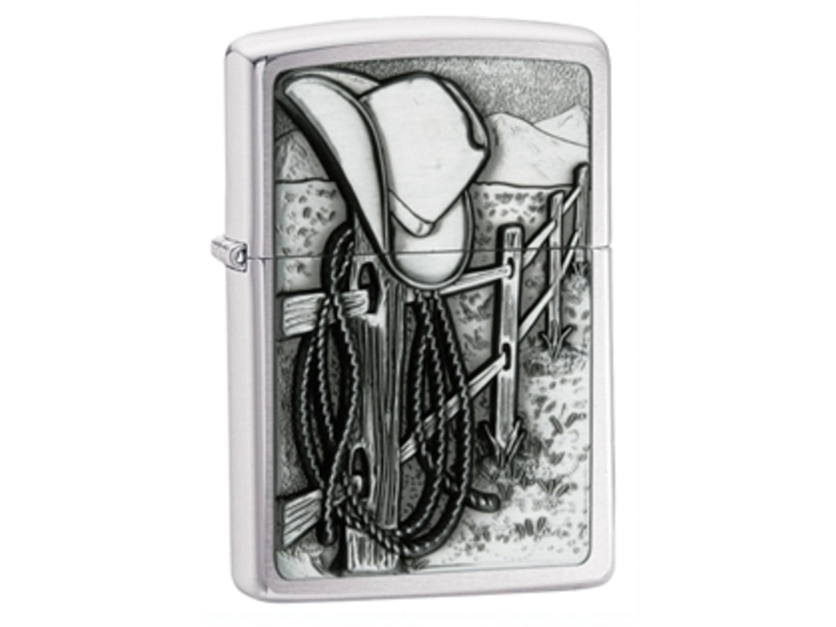 Zippo Resting Cowboy Classic Style Lighter Street Chrome 24879