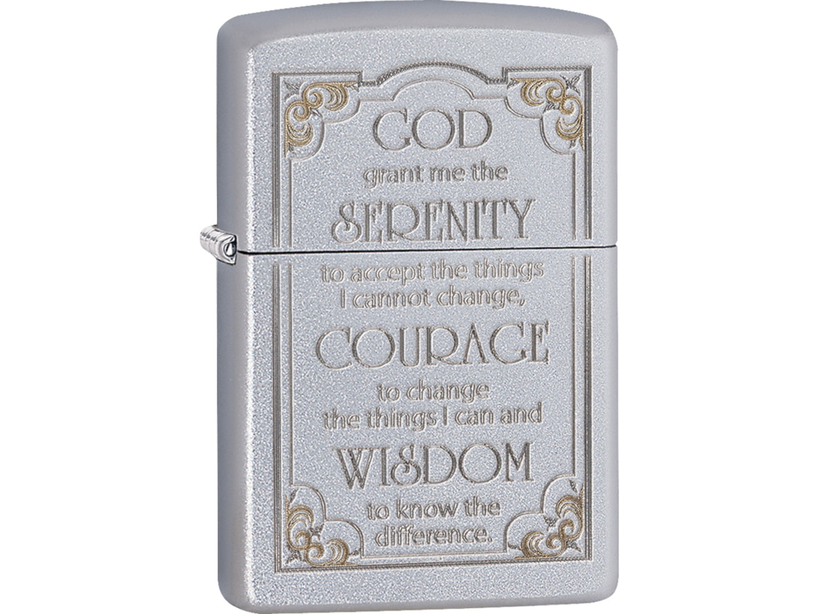 Zippo Serenity Prayer Satin Chrome ZO28458