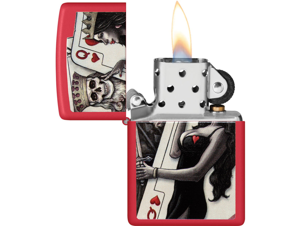 Zippo Skull King Queen Design