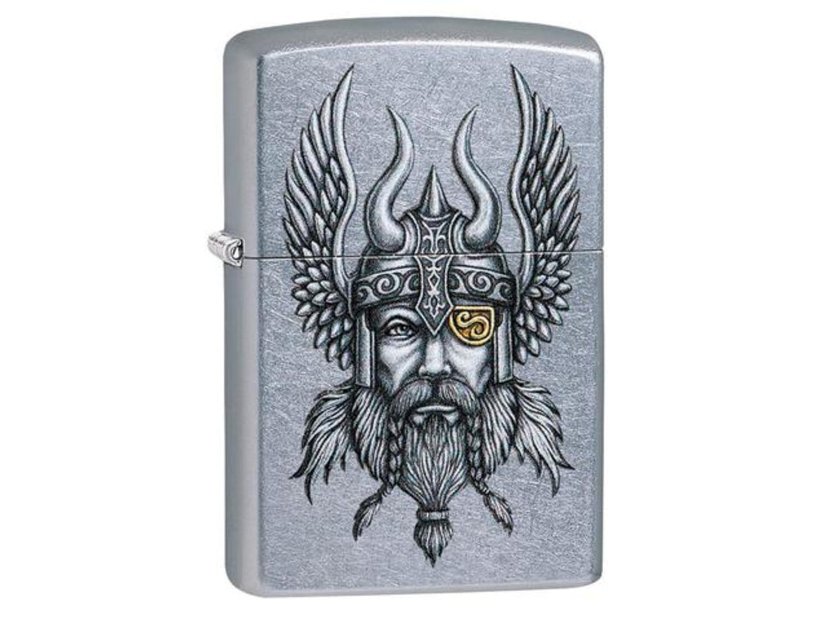 Zippo Viking Warrior Design Pocket Lighter 29871