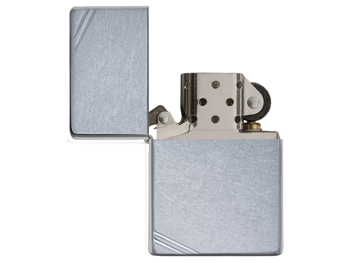 Zippo Vintage Street Chrome Silver w/Slashes ZI267