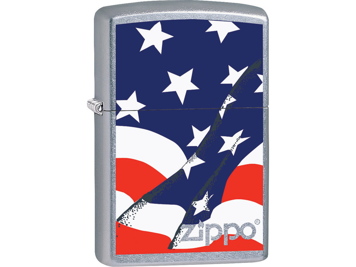 Zippo Wavy Flag Lighter 1.44" x 2.25" 207-077575