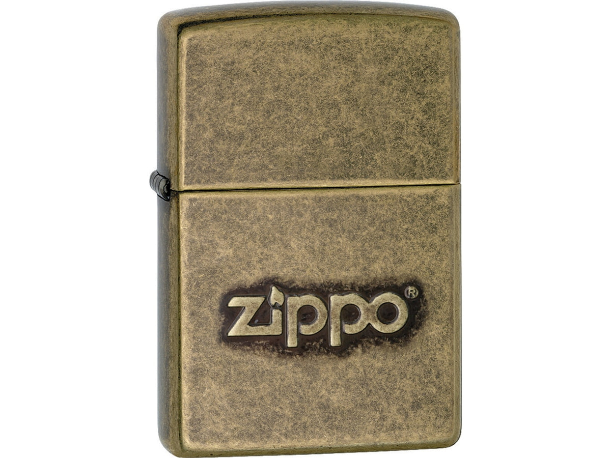 Zippo Zippo Stamp Lighter Antique Brass 1.44in x 2.25in 28994