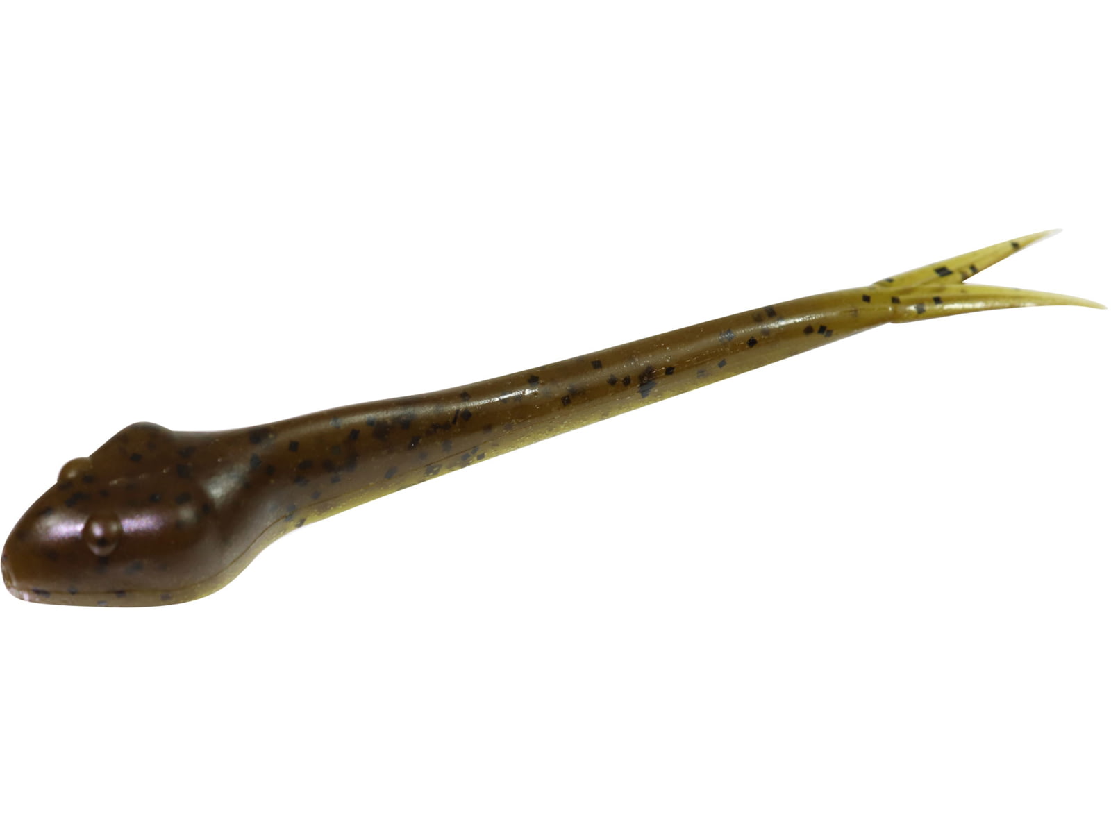 Zoom Fluke Tail Goby Dropshot Bait 15 Pack 4.25in Green Pumpkin 110025X