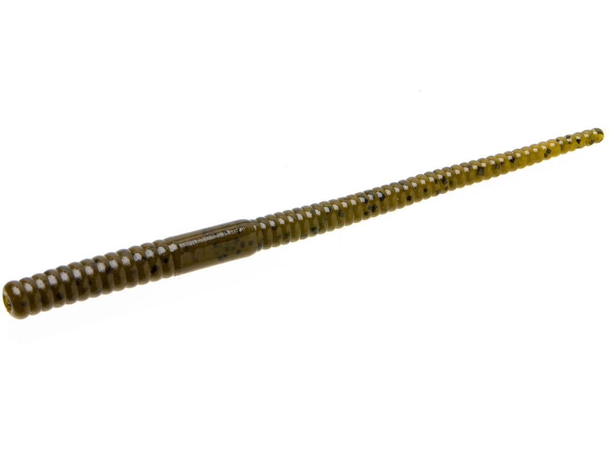 Zoom Shakey Head Finesse Worm 20 Pack 5in Green Pumpkin